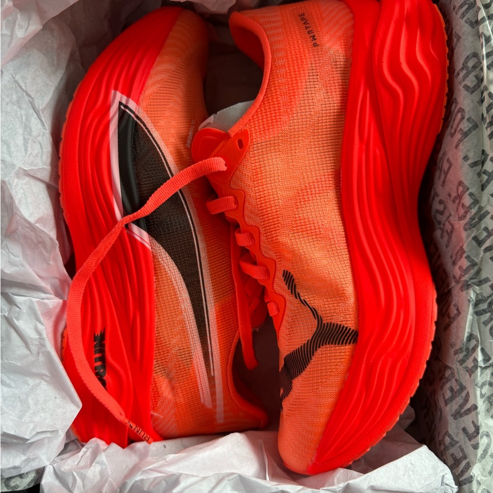 Puma Red and Black Deviate NITRO Elite Shoes - never worn